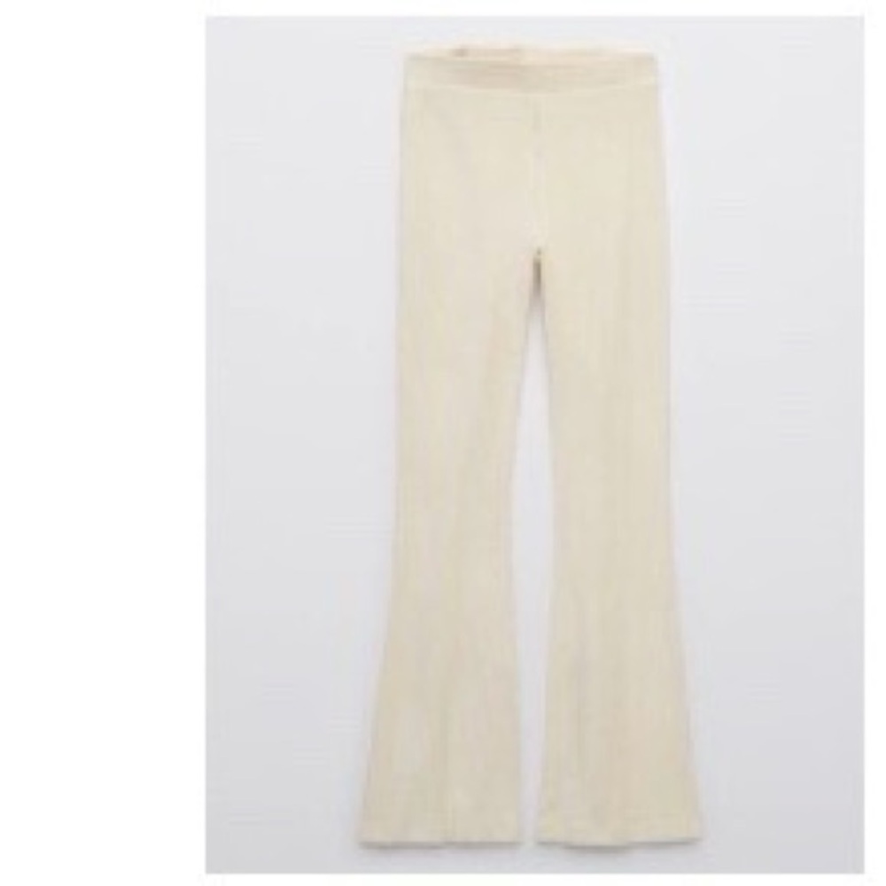 Aerie Groove-on Velour high waist flared  Pant size XS Short
